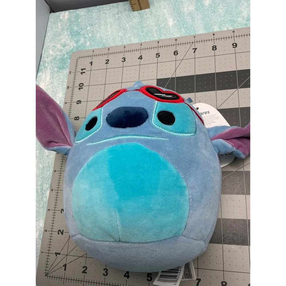 Squishmallows Disney Stitch Plush‎ Toy Heart Sunglasses 7 Inch New With Tags